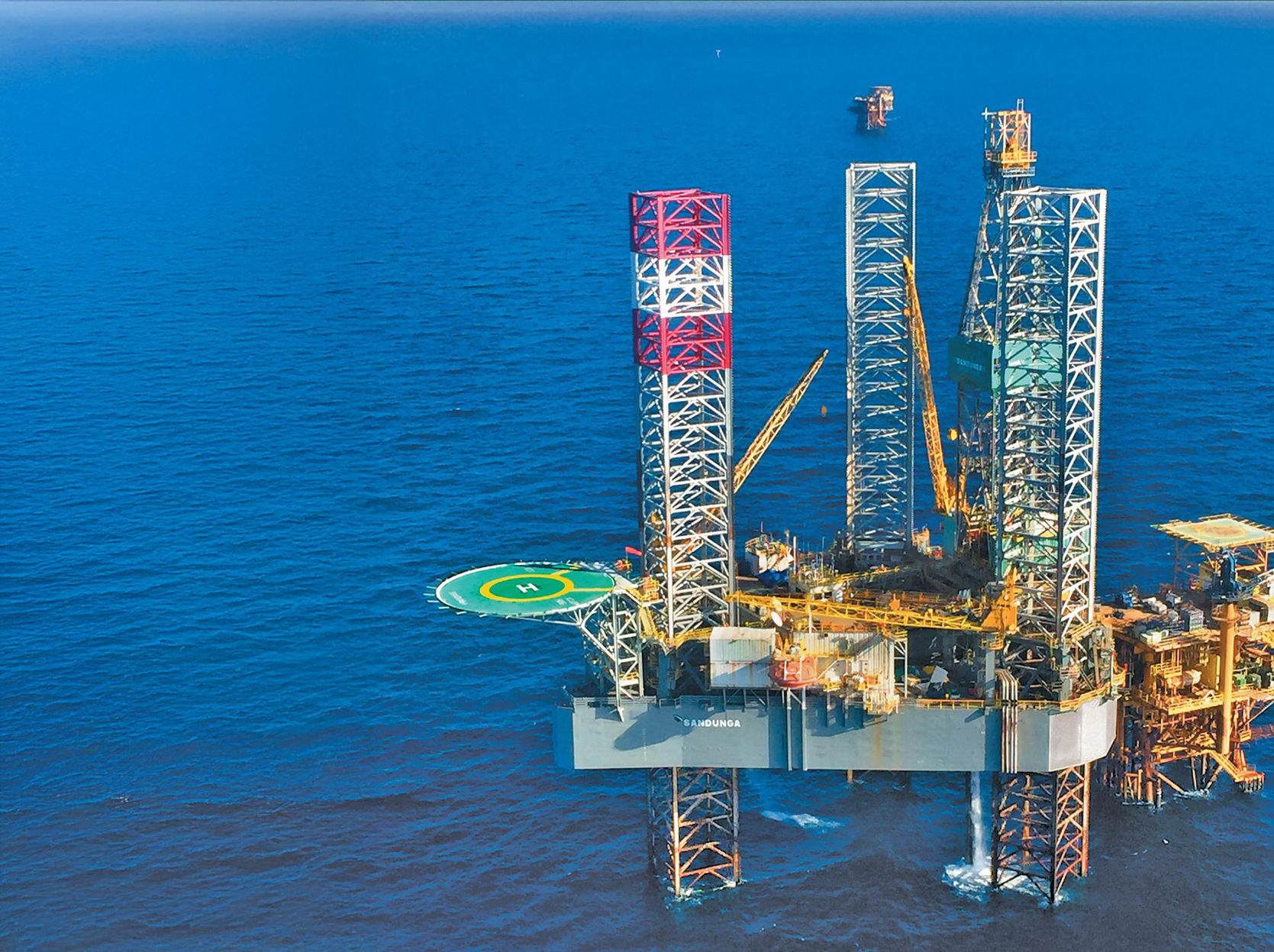 Patas y sistema de jacking de la Jack-up Sandunga